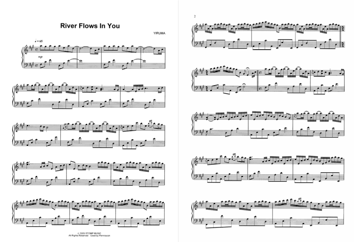 Elements Of Yiruma S A River Flows In You Welcome To My Education Blog